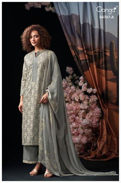 Ganga myanshi 4707 cotton dress materials wholesale online shopping with price